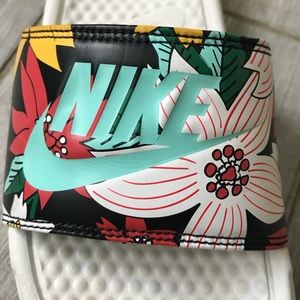 Nike floral  slip-ons